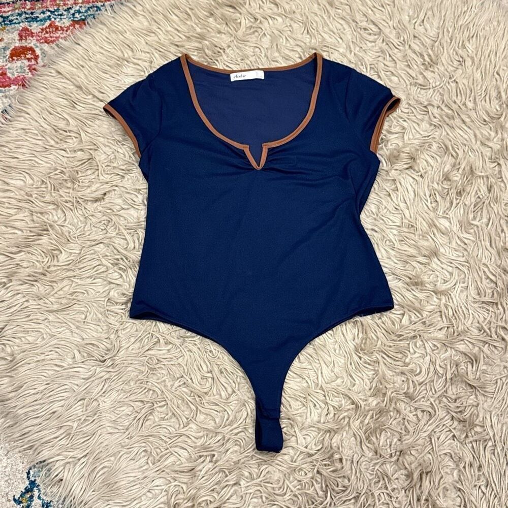Elodie blue and brown bodysuit XL